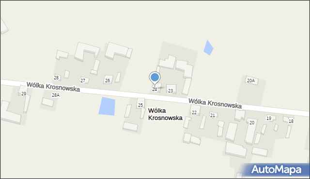 Wólka Krosnowska, Wólka Krosnowska, 24, mapa Wólka Krosnowska