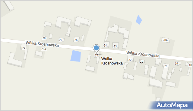 Wólka Krosnowska, Wólka Krosnowska, 25, mapa Wólka Krosnowska