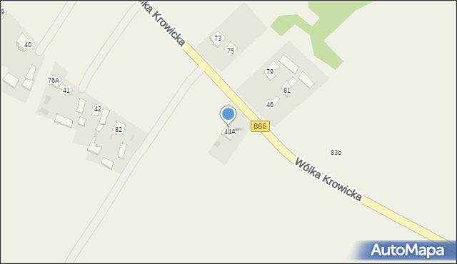 Wólka Krowicka, Wólka Krowicka, 44A, mapa Wólka Krowicka