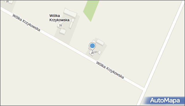 Wólka Krzykowska, Wólka Krzykowska, 40, mapa Wólka Krzykowska