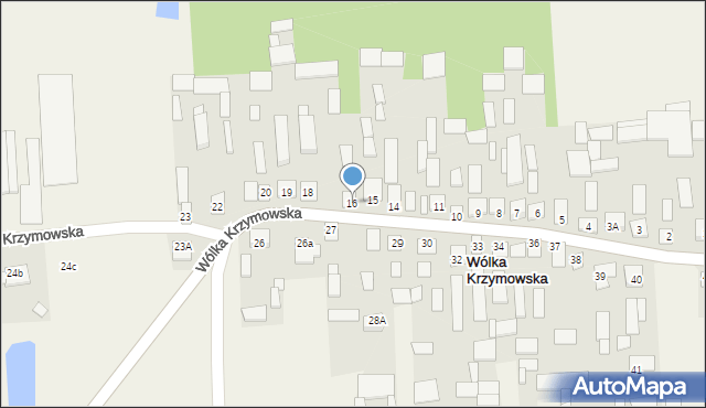 Wólka Krzymowska, Wólka Krzymowska, 16, mapa Wólka Krzymowska