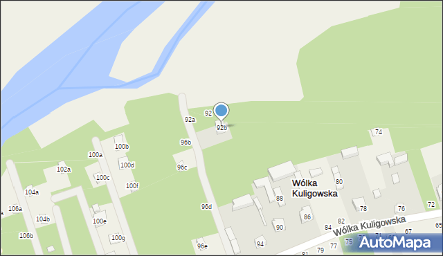 Wólka Kuligowska, Wólka Kuligowska, 92b, mapa Wólka Kuligowska