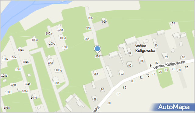 Wólka Kuligowska, Wólka Kuligowska, 96d, mapa Wólka Kuligowska