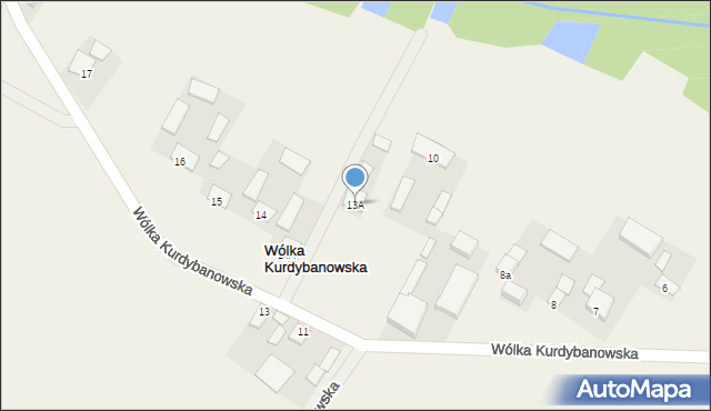 Wólka Kurdybanowska, Wólka Kurdybanowska, 13A, mapa Wólka Kurdybanowska