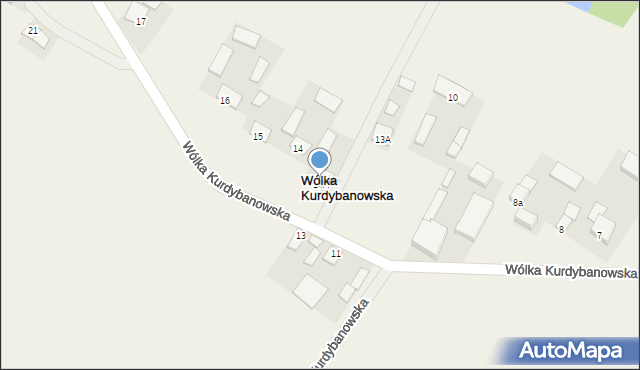 Wólka Kurdybanowska, Wólka Kurdybanowska, 14A, mapa Wólka Kurdybanowska