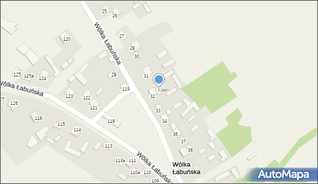 Wólka Łabuńska, Wólka Łabuńska, 32a, mapa Wólka Łabuńska