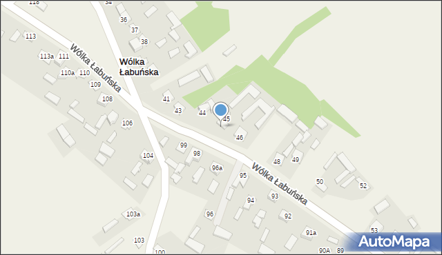 Wólka Łabuńska, Wólka Łabuńska, 45a, mapa Wólka Łabuńska