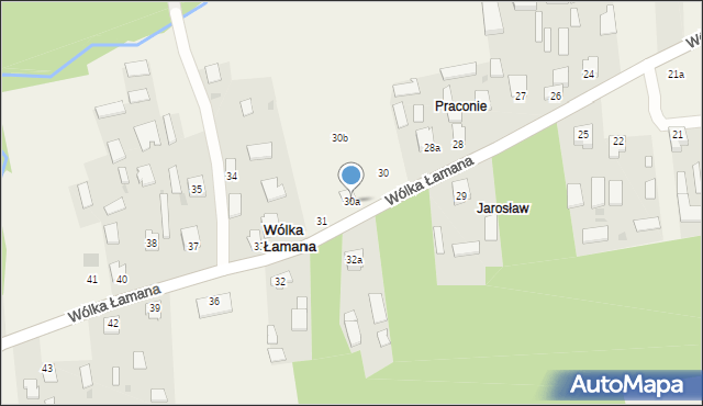 Wólka Łamana, Wólka Łamana, 30a, mapa Wólka Łamana