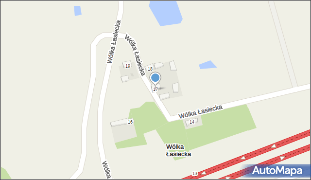 Wólka Łasiecka, Wólka Łasiecka, 17, mapa Wólka Łasiecka