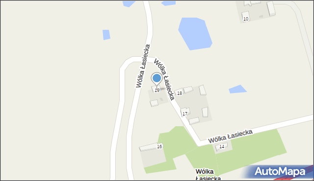 Wólka Łasiecka, Wólka Łasiecka, 19, mapa Wólka Łasiecka