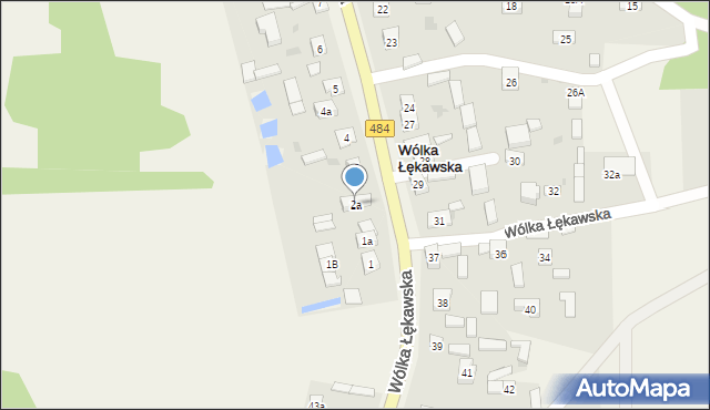 Wólka Łękawska, Wólka Łękawska, 2a, mapa Wólka Łękawska