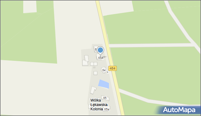 Wólka Łękawska, Wólka Łękawska, 63A, mapa Wólka Łękawska