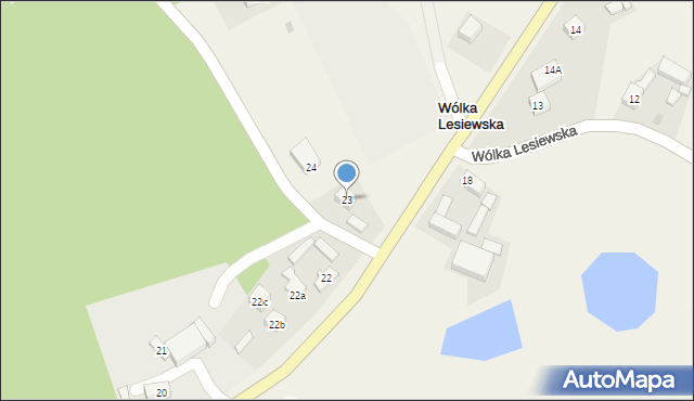 Wólka Lesiewska, Wólka Lesiewska, 23, mapa Wólka Lesiewska