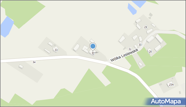 Wólka Lesiewska, Wólka Lesiewska, 32, mapa Wólka Lesiewska