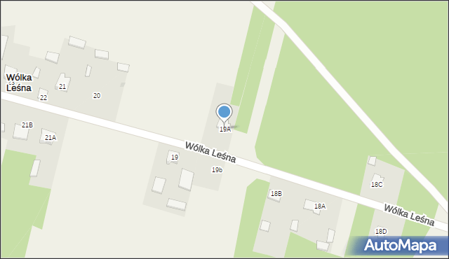 Wólka Leśna, Wólka Leśna, 19A, mapa Wólka Leśna