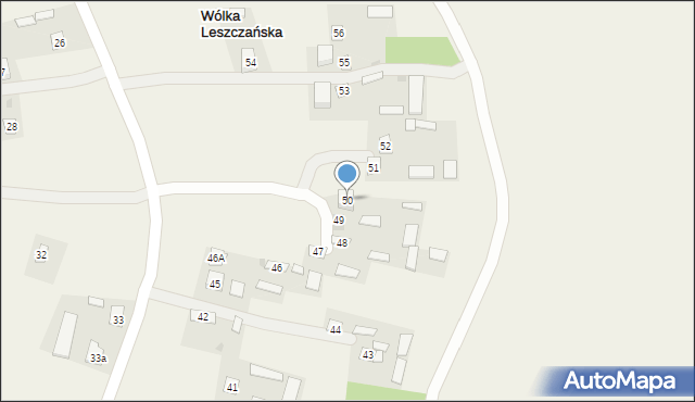 Wólka Leszczańska, Wólka Leszczańska, 50, mapa Wólka Leszczańska