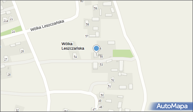 Wólka Leszczańska, Wólka Leszczańska, 55A, mapa Wólka Leszczańska