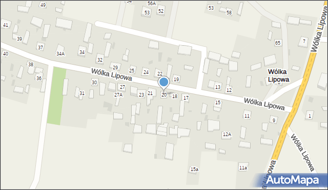 Wólka Lipowa, Wólka Lipowa, 20, mapa Wólka Lipowa