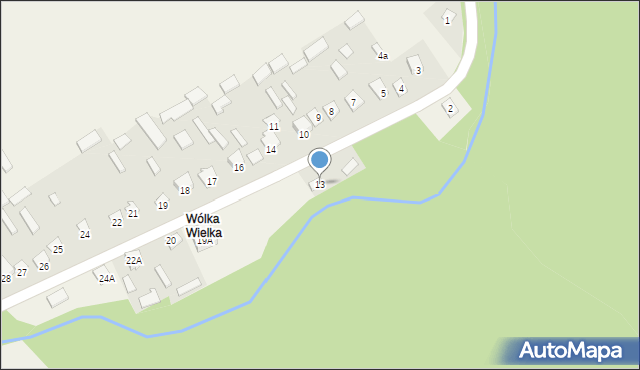 Wólka Łosiniecka, Wólka Łosiniecka, 13, mapa Wólka Łosiniecka