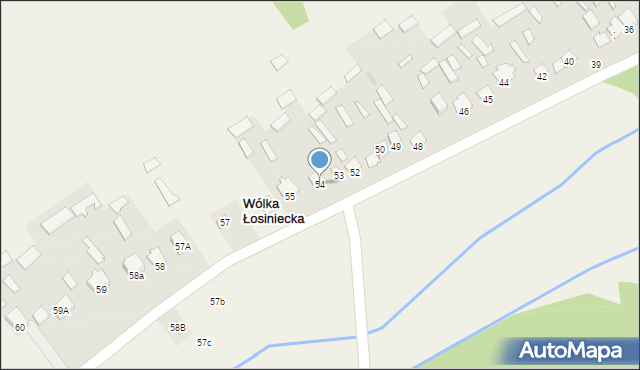 Wólka Łosiniecka, Wólka Łosiniecka, 54, mapa Wólka Łosiniecka