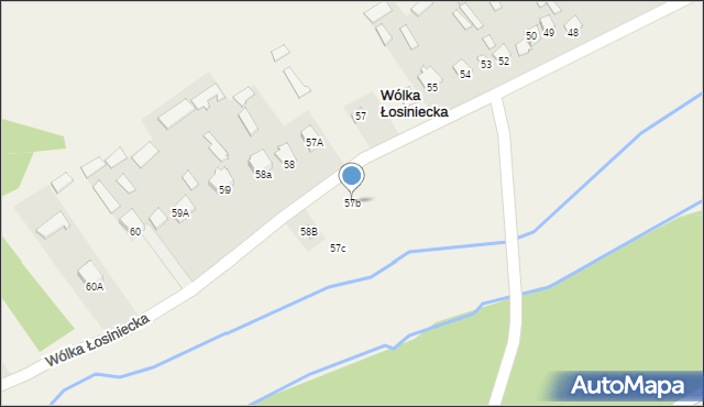 Wólka Łosiniecka, Wólka Łosiniecka, 57b, mapa Wólka Łosiniecka