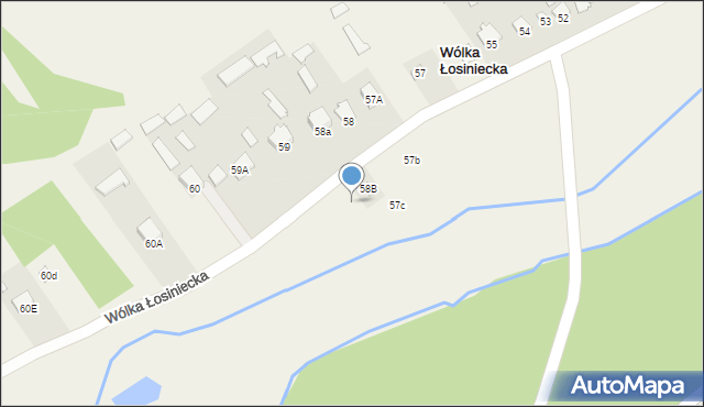 Wólka Łosiniecka, Wólka Łosiniecka, 58c, mapa Wólka Łosiniecka