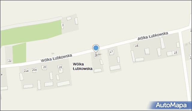 Wólka Łubkowska, Wólka Łubkowska, 18, mapa Wólka Łubkowska