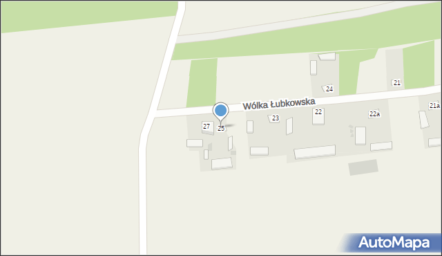 Wólka Łubkowska, Wólka Łubkowska, 25, mapa Wólka Łubkowska