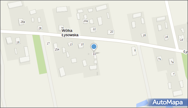 Wólka Łysowska, Wólka Łysowska, 11, mapa Wólka Łysowska
