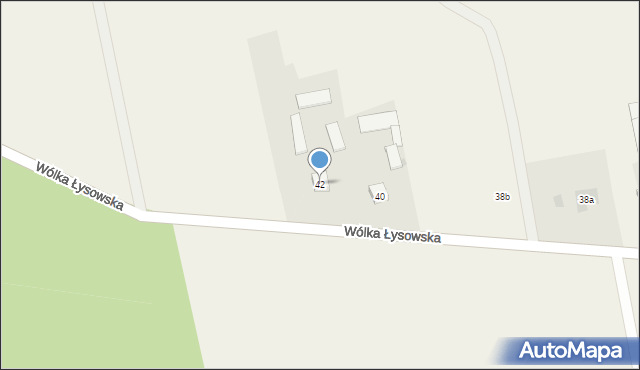 Wólka Łysowska, Wólka Łysowska, 42, mapa Wólka Łysowska