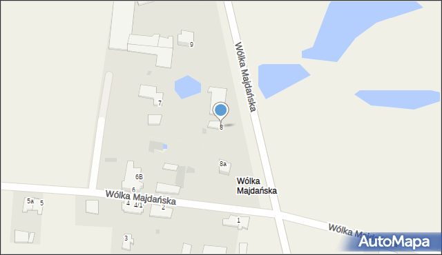 Wólka Majdańska, Wólka Majdańska, 8, mapa Wólka Majdańska