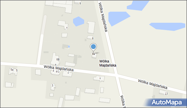 Wólka Majdańska, Wólka Majdańska, 8a, mapa Wólka Majdańska