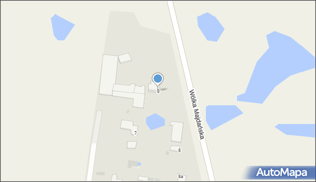 Wólka Majdańska, Wólka Majdańska, 9, mapa Wólka Majdańska