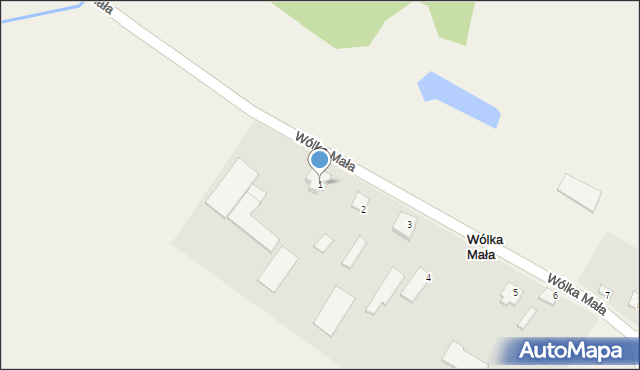 Wólka Mała, Wólka Mała, 1, mapa Wólka Mała