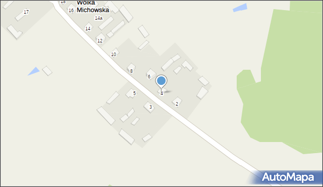 Wólka Michowska, Wólka Michowska, 4, mapa Wólka Michowska