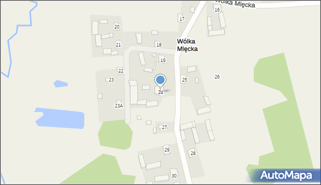 Wólka Mlęcka, Wólka Mlęcka, 24, mapa Wólka Mlęcka