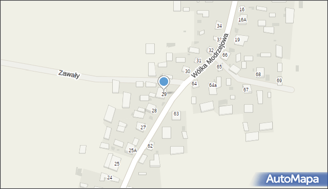 Wólka Modrzejowa, Wólka Modrzejowa, 29, mapa Wólka Modrzejowa