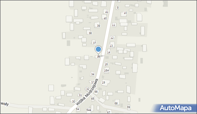 Wólka Modrzejowa, Wólka Modrzejowa, 35, mapa Wólka Modrzejowa