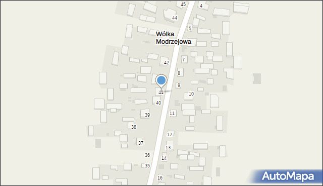 Wólka Modrzejowa, Wólka Modrzejowa, 41, mapa Wólka Modrzejowa