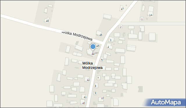 Wólka Modrzejowa, Wólka Modrzejowa, 44, mapa Wólka Modrzejowa