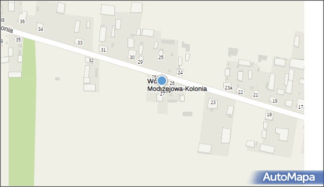 Wólka Modrzejowa-Kolonia, Wólka Modrzejowa-Kolonia, 27, mapa Wólka Modrzejowa-Kolonia