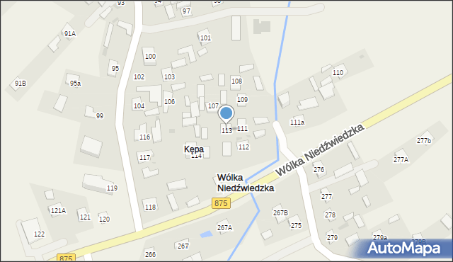 Wólka Niedźwiedzka, Wólka Niedźwiedzka, 113, mapa Wólka Niedźwiedzka