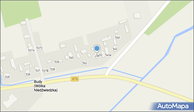 Wólka Niedźwiedzka, Wólka Niedźwiedzka, 13A, mapa Wólka Niedźwiedzka