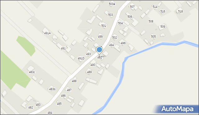 Wólka Niedźwiedzka, Wólka Niedźwiedzka, 492, mapa Wólka Niedźwiedzka