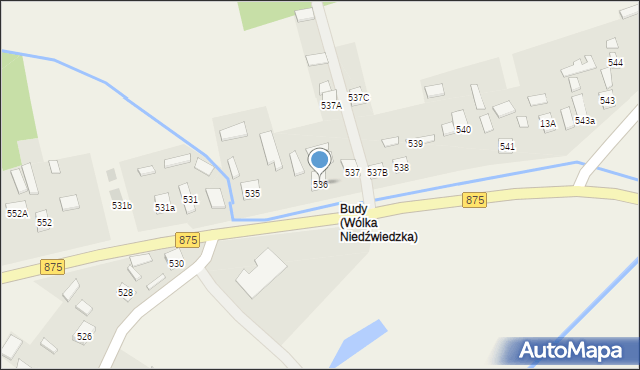 Wólka Niedźwiedzka, Wólka Niedźwiedzka, 536, mapa Wólka Niedźwiedzka