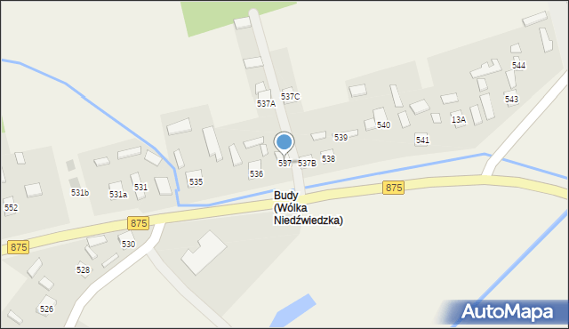 Wólka Niedźwiedzka, Wólka Niedźwiedzka, 537, mapa Wólka Niedźwiedzka