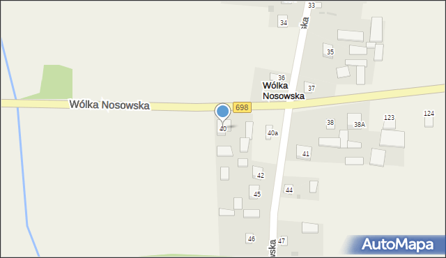 Wólka Nosowska, Wólka Nosowska, 40, mapa Wólka Nosowska