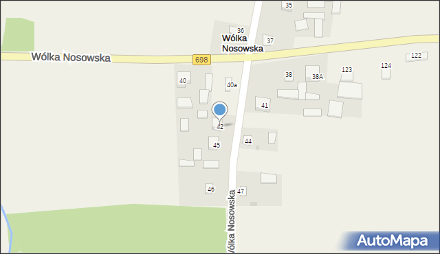 Wólka Nosowska, Wólka Nosowska, 42, mapa Wólka Nosowska