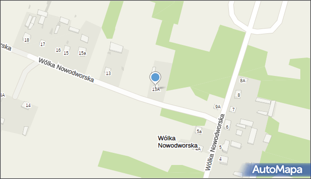 Wólka Nowodworska, Wólka Nowodworska, 13A, mapa Wólka Nowodworska