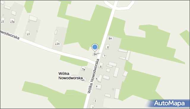 Wólka Nowodworska, Wólka Nowodworska, 9A, mapa Wólka Nowodworska